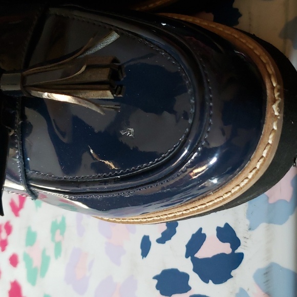 Franco Sarto carolynn tassel loafer ivy navy blue patent ...size 7 - Picture 6 of 9